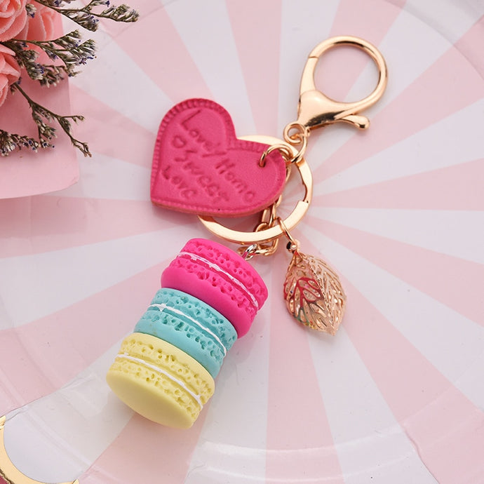 Keychain Charm: Love, Leaf, French Macarons - Glam Time Style