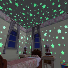 Load image into Gallery viewer, Wall Stickers: Colorful Glowing Stars - 100pcs - Glam Time Style
