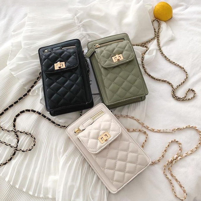 Crossbody Wallet Bag: Mini Handbag Lattice - Glam Time Style