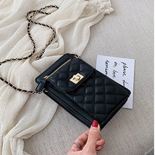 Crossbody Wallet Bag: Mini Handbag Lattice - Glam Time Style