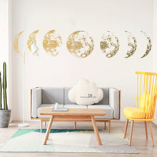 Load image into Gallery viewer, Moon Phases Wall Stickers - Gold/Silver - Glam Time Style
