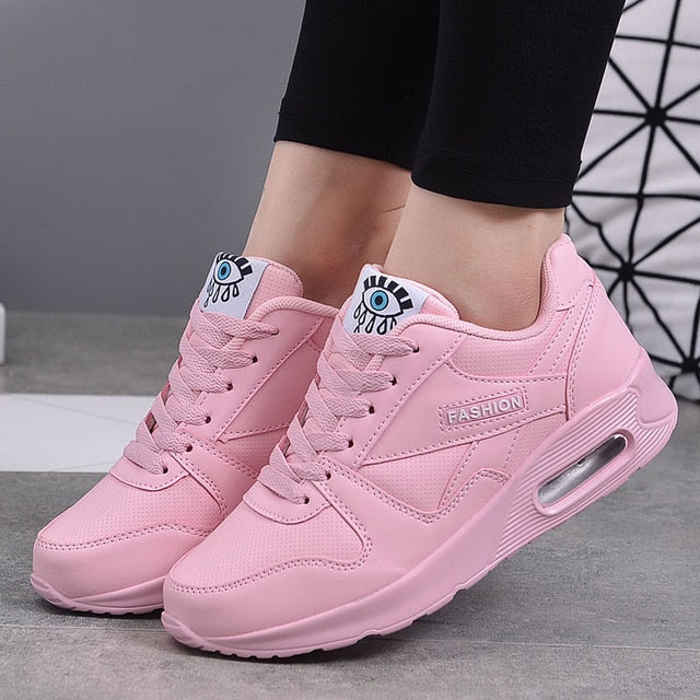 Leather Platform Sneakers - Glam Time Style