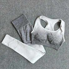 Load image into Gallery viewer, Yoga Set: Ombre Leggings and Sports Bra - Glam Time Style
