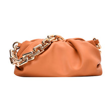 Load image into Gallery viewer, Chunky Chain Shoulder Bag - Ruched - Glam Time Style
