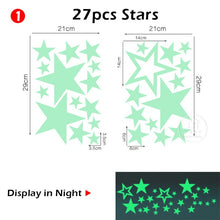 Load image into Gallery viewer, Wall Stickers: Glowing Stars - Glam Time Style
