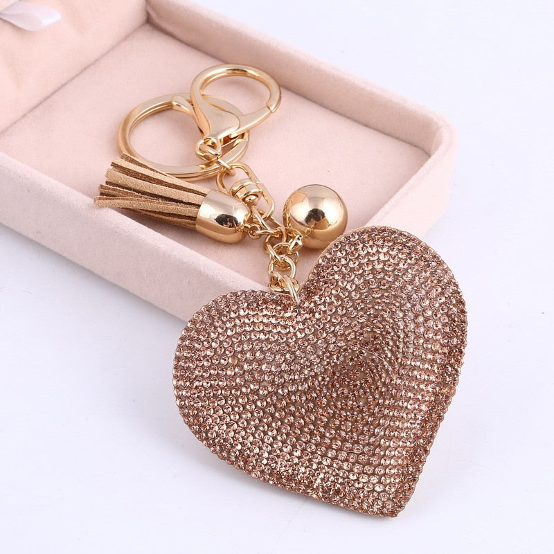 Keychain Charm: Leather Heart - Glam Time Style