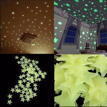 Load image into Gallery viewer, Wall Stickers: Colorful Glowing Stars - 100pcs - Glam Time Style
