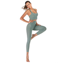 Load image into Gallery viewer, Yoga Set: Naked-Feel Yoga Set - High Waist Leggings and Sports Bra - Glam Time Style
