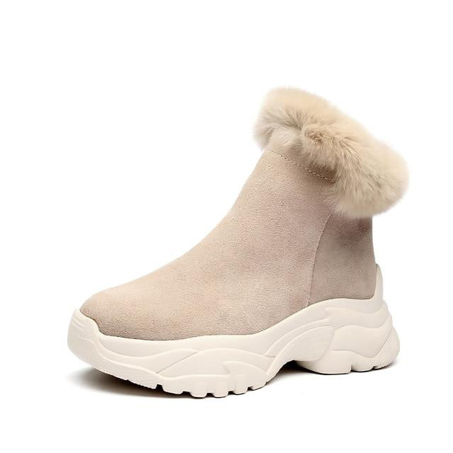 Ankle Snow Boots - Real Suede - Glam Time Style