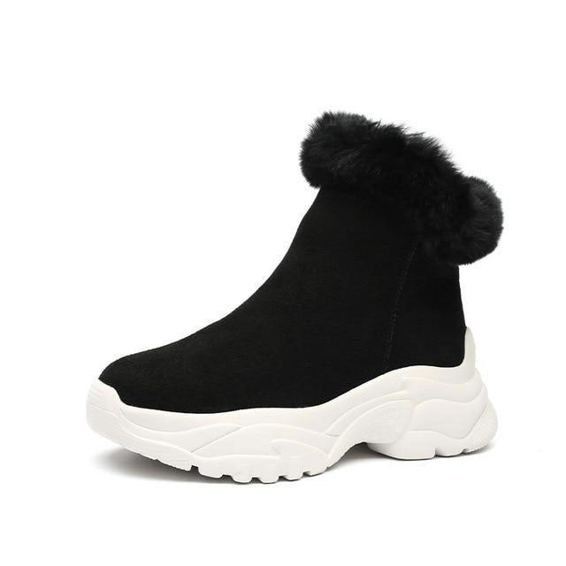 Ankle Snow Boots - Real Suede - Glam Time Style