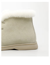 Load image into Gallery viewer, Ankle Snow Boots - Real Suede, Fake Wool - Glam Time Style
