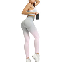 Load image into Gallery viewer, Yoga Set: Ombre Leggings and Sports Bra - Glam Time Style
