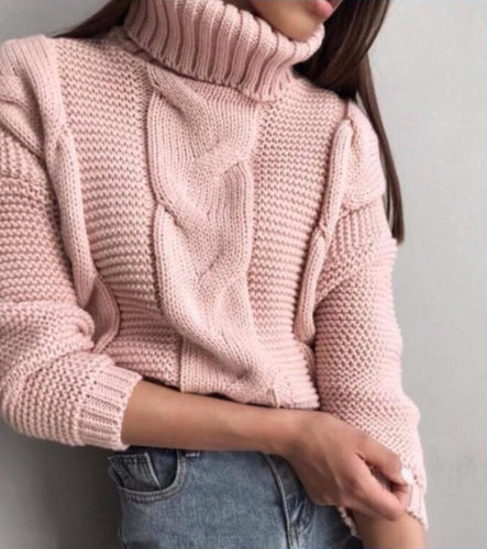 Turtleneck Sweater - Knitted Pullover - Glam Time Style