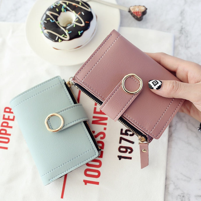 Wallet: Small Purse with a Golden Ring - Glam Time Style