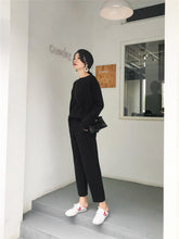 Load image into Gallery viewer, Tracksuit: Knitted Casual 2 Pieces Set - O-neck Jumper &amp; Elastic Waist Pants - Glam Time Style
