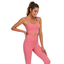 Load image into Gallery viewer, Yoga Set: Naked-Feel Yoga Set - High Waist Leggings and Sports Bra - Glam Time Style
