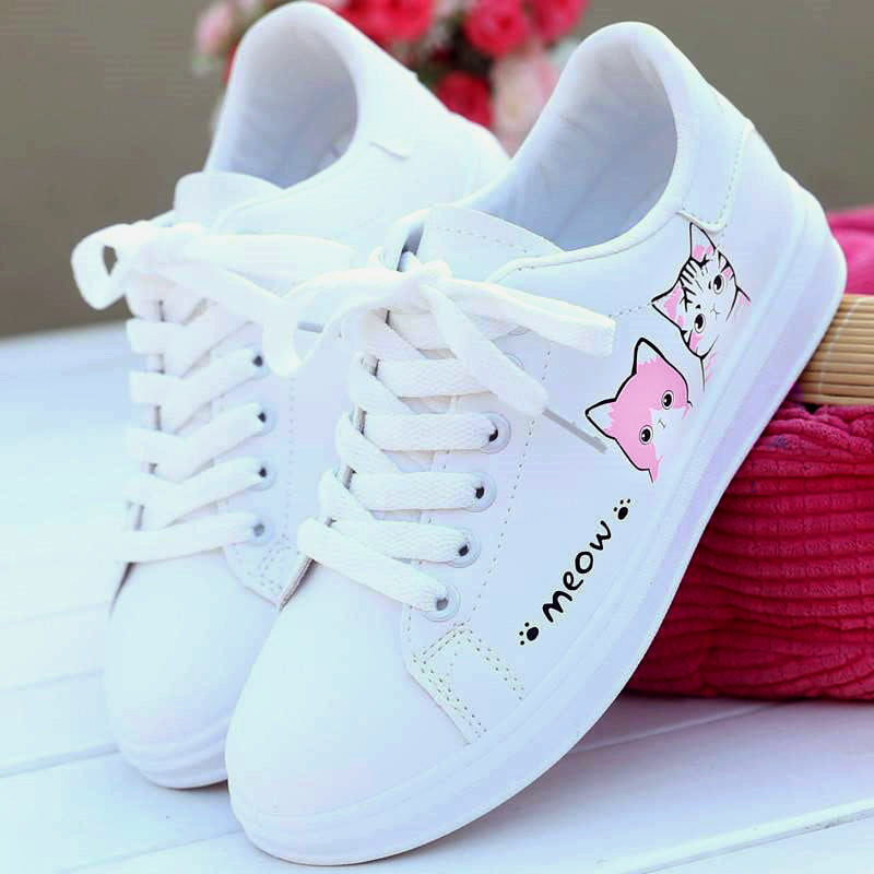 Bella Cat Print Sneakers - Glam Time Style
