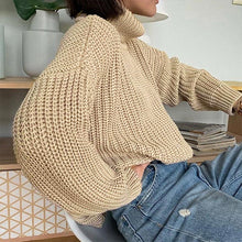 Load image into Gallery viewer, Turtleneck Sweater - Knitted Oversized Pullover - Glam Time Style
