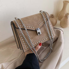 Load image into Gallery viewer, Designer Handbag - Crossbody Shoulder Bag Scrub Leather Rivet - Glam Time Style
