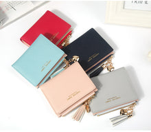 Load image into Gallery viewer, Wallet: Small Purse with Charms - Heart, Tassel - Glam Time Style
