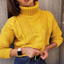 Load image into Gallery viewer, Turtleneck Sweater - Knitted Pullover - Glam Time Style

