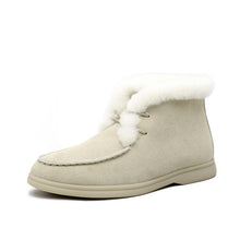 Load image into Gallery viewer, Ankle Snow Boots - Real Suede, Fake Wool - Glam Time Style
