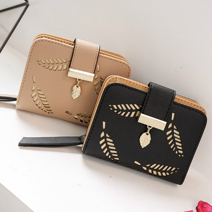 Wallet:  Golden Leaves Small Purse - Glam Time Style