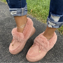 Load image into Gallery viewer, Ankle Boots - Fluffy Loafer Winter Moccasin Shoes - Glam Time Style
