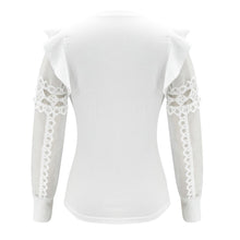 Load image into Gallery viewer, Lace Pullover with Ruffles - Glam Time Style
